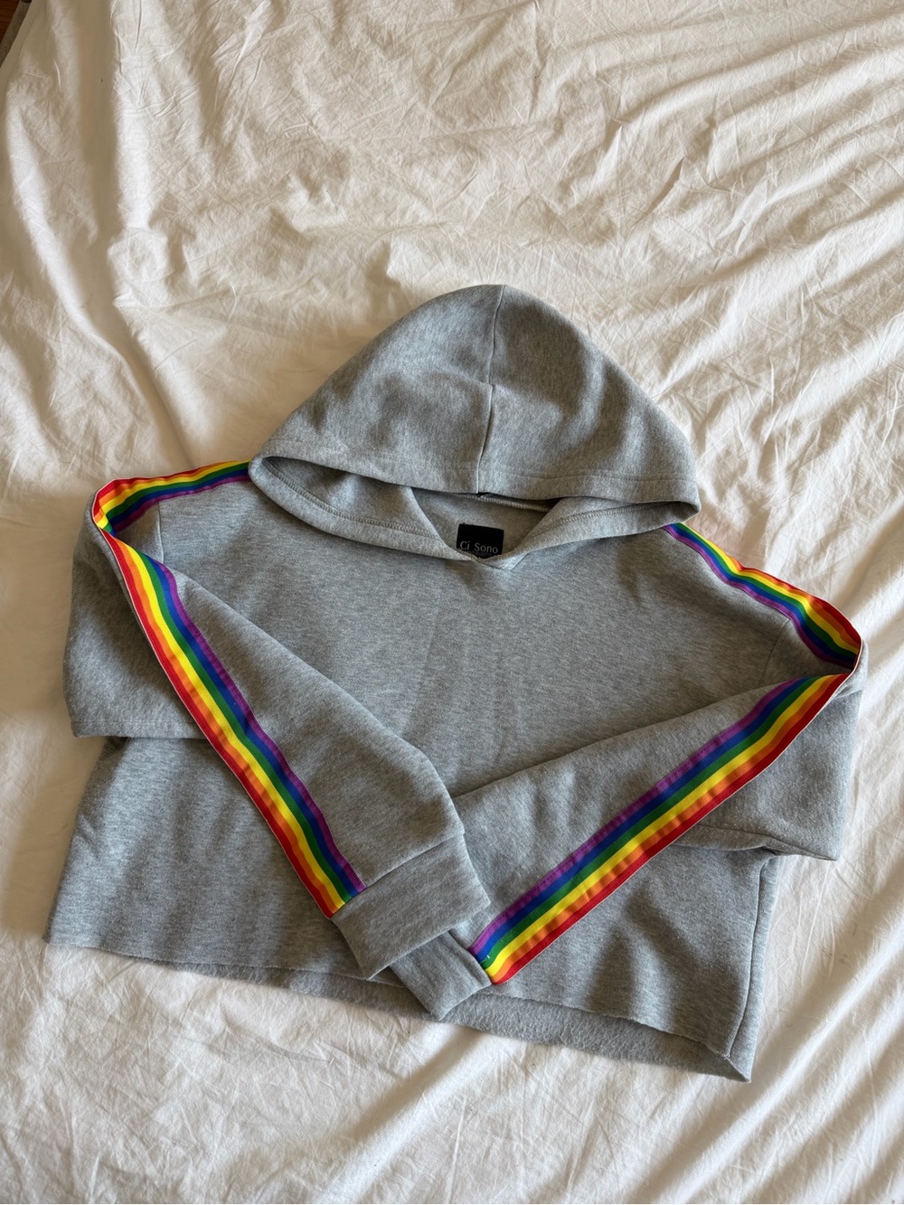 Cropped Grey Hoodie